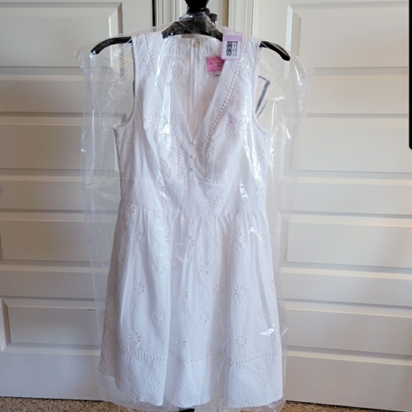 Kate Spade BNWOT Clover Eyelet Minidress - Picture 5 of 7